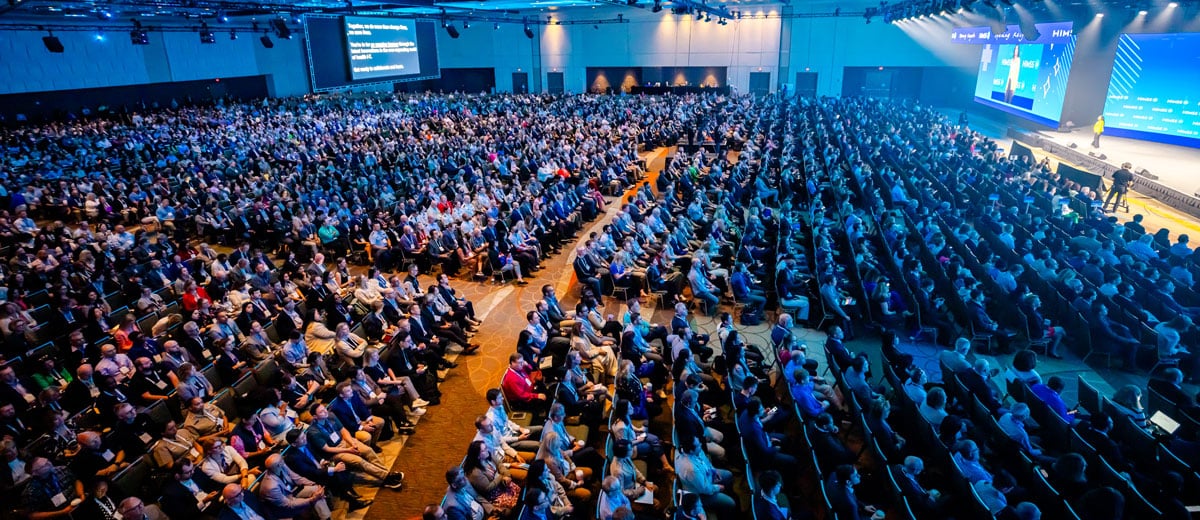 World-class leaders addressing healthcare professionals at HIMSS25 conference